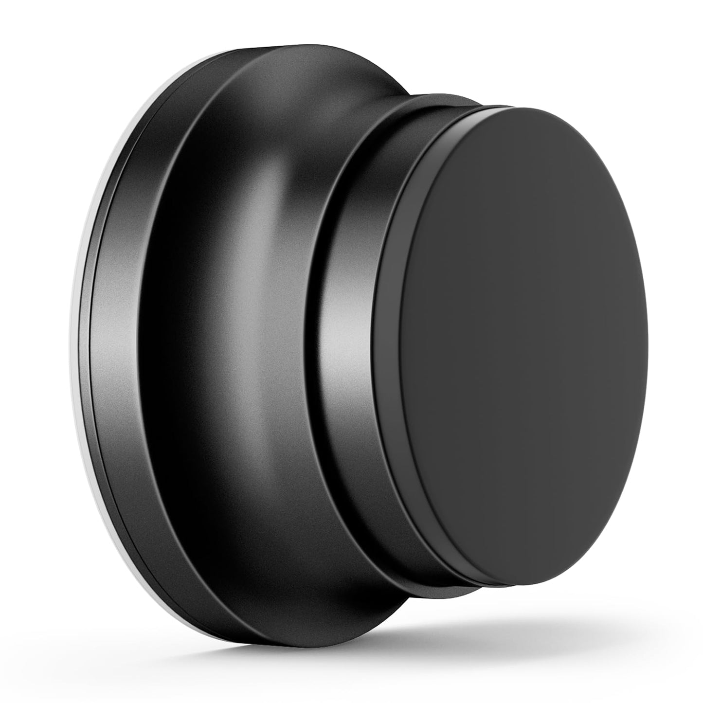 Door Stoppers for Wall, 1.65 x 0.9 Inch Door Knob Wall Protector with Silicone & Aluminum Alloy, Adhesive & Screw Mounting Door Bumper for Home & Office Walls, Black