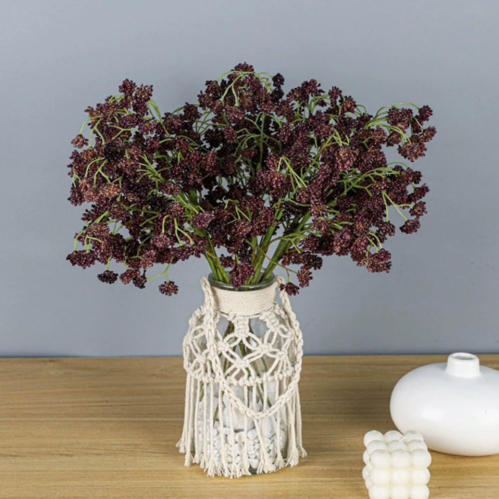 XZJMY 2 Pcs Arttificial Berry,Fall Artificial Soft Plum Sedum Berry Stem for Autumn Thanksgiving Harvest Christmas Tree DIY Decorations (Purple)