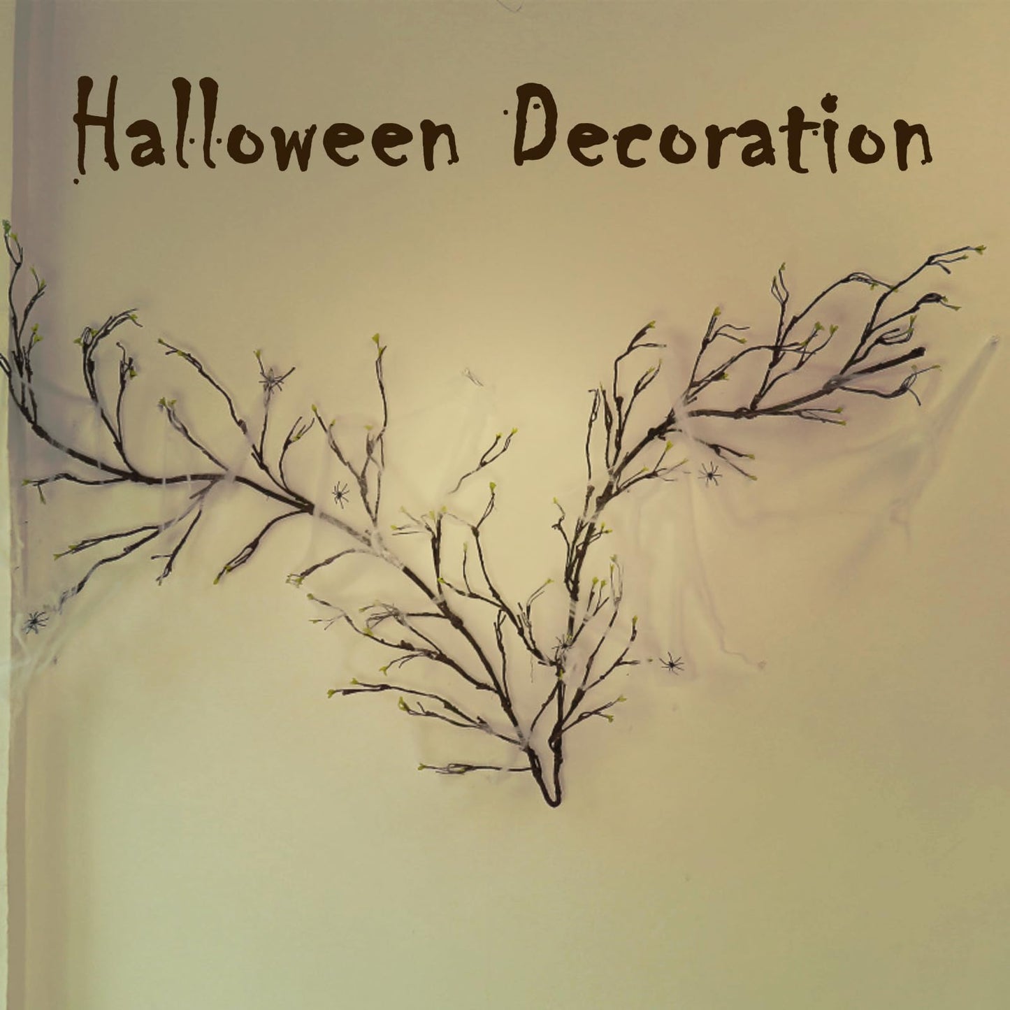 118 inch Large Bendable Artificial Floral Tree Branches Twigs Vines Cherry Blossom Trunk Ivy Wood Wall Fake Hanging Plants Willow Grapevine Garland for Wedding Arch Jungle Halloween Patio Decoration