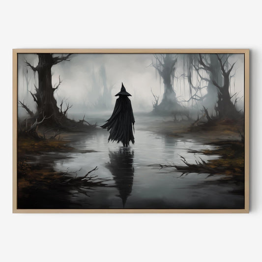 Dark and Moody Wall Art Vintage Rustic Witch Posters Dark Gothic Posters Vintage Witch Wall Art Goth Spooky Season Poster Halloween Prints for Home Decor Vintage Dark Moody Painting 16x24inch No Frame