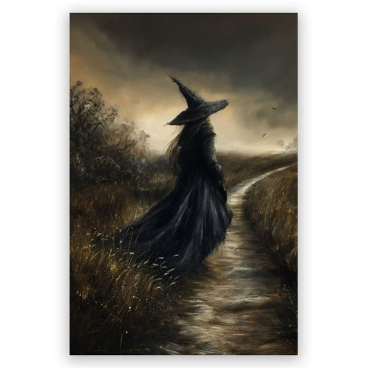 Mystic Gothic Wall Art Nature Witch Art Print dark academia Halloween Poster Vintage Witchy Home Decor For Living Room 12x18inch Unframed