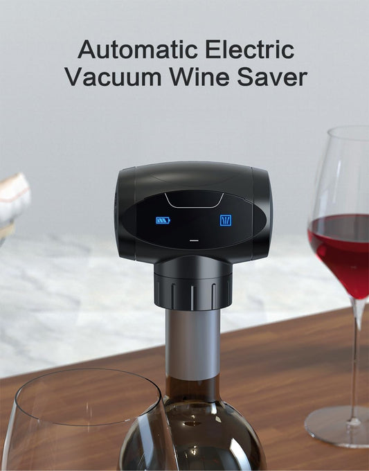 Electric Wine Stoppers, Automatic Wine Vacuum Pump, Reusable Wine Bottle Stoppers Cork Saver Plug & Sealer, Best Gift for Wine Lover