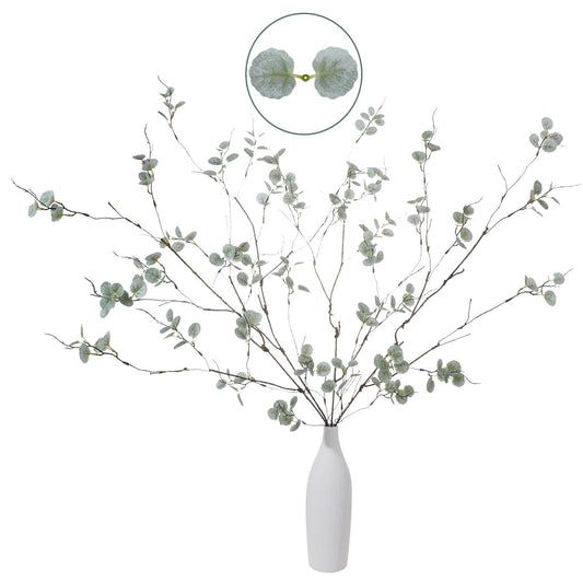 LINSIE 4Pcs 38.8 inches Artificial Tree Branches and Twigs Faux Plant Stems for Tall Vase, Home, Hotel, Office, Store Decor (WN Gray)