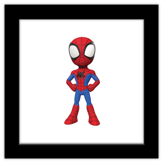 Gallery Pops Marvel Spidey And His Amazing Friends - Spider-Man Wall Art, Black Framed Version, 12'' x 12''