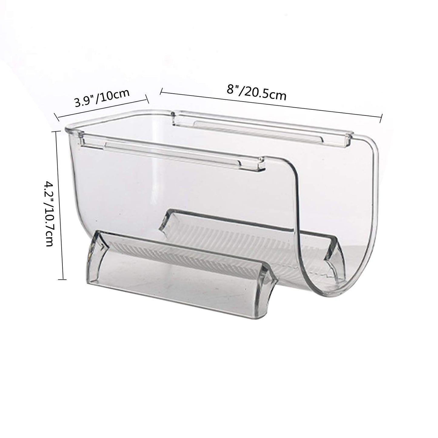 Cheeren 2 Pack Plastic Stackable Water Bottle and Wine Rack Storage Organizer for Kitchen Countertops, Pantry, Fridge, Clear