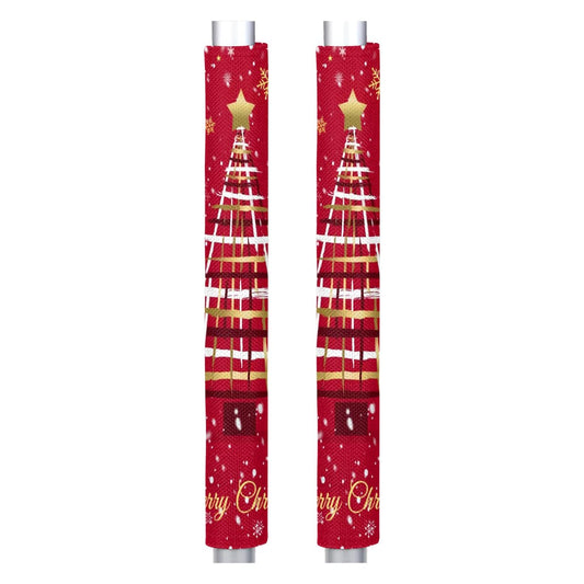 PATTERNFUL Christmas Tree Refrigerator Door Handle Covers, Microwave Fridge Handle Covers Set of 2, Kitchen Appliance Decor Handles Protector for Ovens, Dishwashers