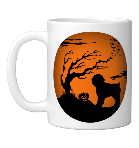 Bouvier des Flandres Halloween Ceramic Mug, White