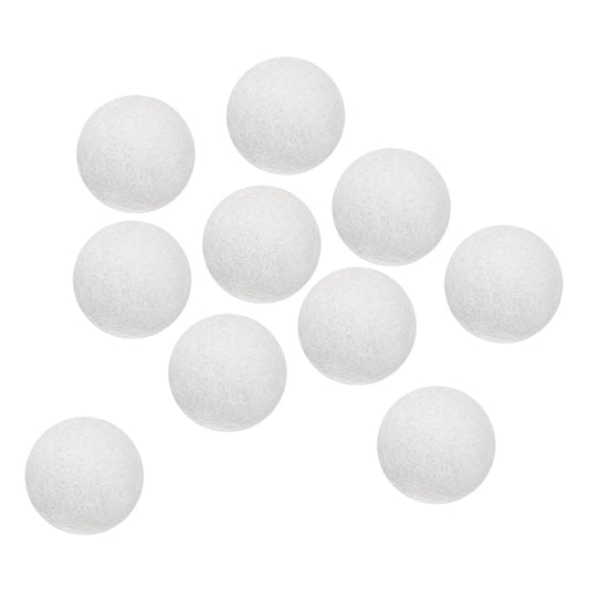 PATIKIL Wool Felt Balls Beads Wool Felting Pom 3.1cm 31mm White for Home Crafts Handcrafts Project DIY Pack of 10