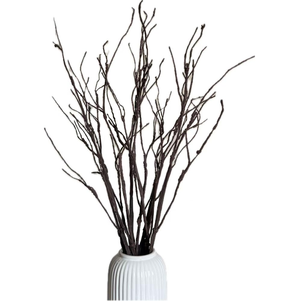 Bakoukiter 8PCS Artificial Birch Decorative Branches 27.5IN Lifelike Curly Willow Branches for Vase Flexible Twig Stems for Flower Arrangement Centerpiece Rustic Home Decor