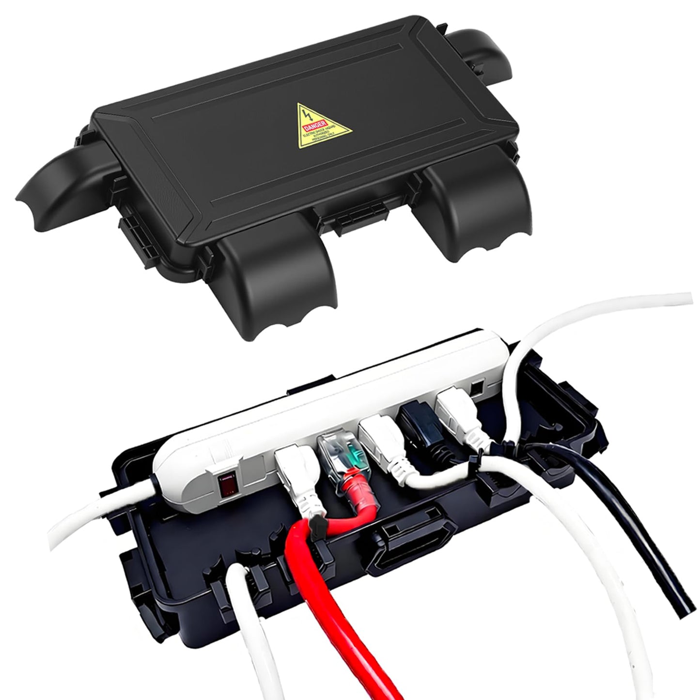 Diqmiaq Medium Outdoor Electrical Box,IP54 Waterproof Extension Cord Cover.