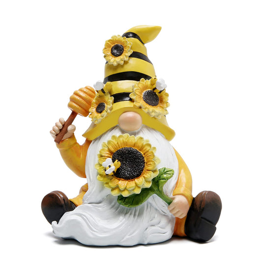 Hodao Bumble Bee Spring Gnome Decorations for Porch, Garden Yard Honey Elf Ornaments World Bee Day Decorations Gifts for Outdoor Garden Decor Birthday Gifts for Mom, Grandma, Women