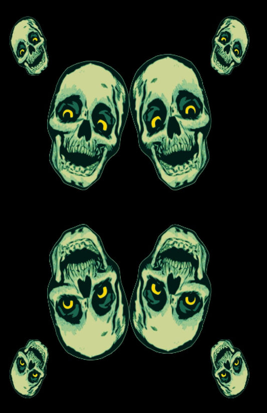 Spooky Skullz - Cute Halloween Monster themed 8.5 x 5.5 inch A5 380 page lined journal soft cover