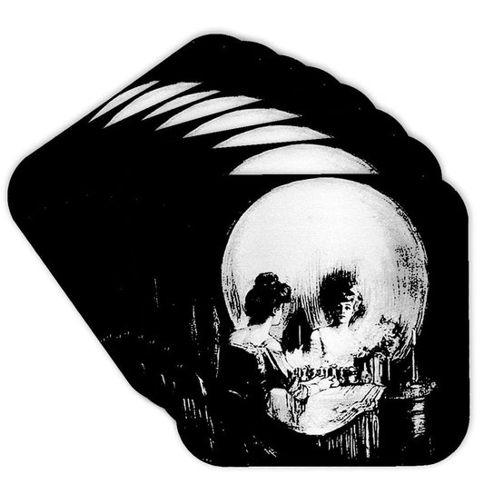 Taiche Acrylic Art Halloween Optical Illusion Coaster, Soft, Set of 8
