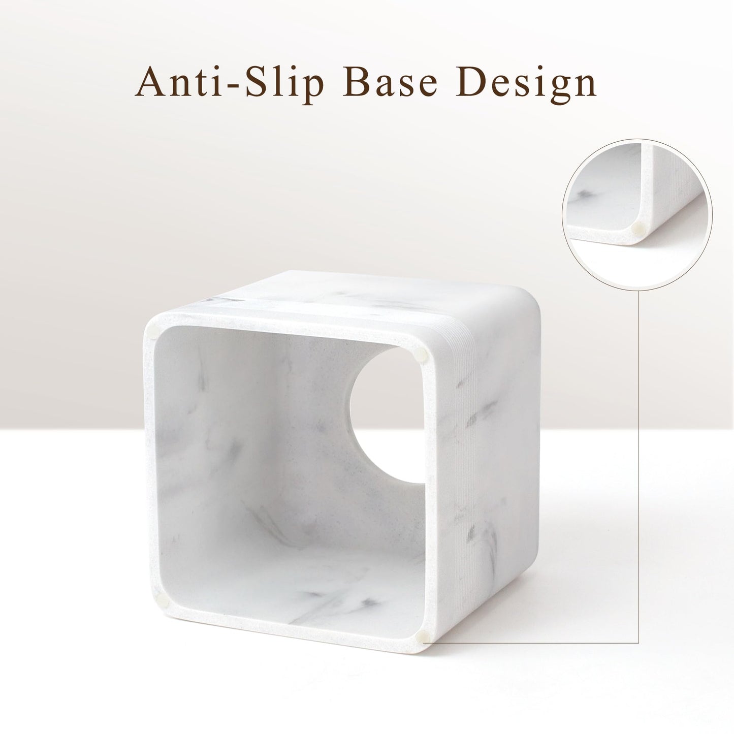 YMXYJM Resin Tissue Box Cover, Modern Square Holder,White