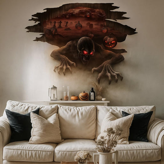 KatchOn, 3D Halloween Floor Decals - Large, 36 x 24 Inch | 3D Floor Stickers for Scary Home Party Decorations | 3D Ghost Halloween Stickers for Scary Halloween Decorations Indoor