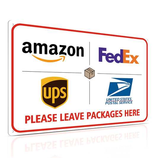 ALKB Package Delivery Sign 8x12", Please Leave Packages Here