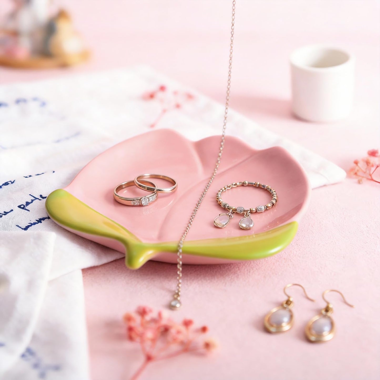 WAIT FLY Lovely Tulip Ceramic Spoon Rest Spoon Holder for Kitchen Counter/Stove Top Stable Utensil Rest-Tulip-1PCS