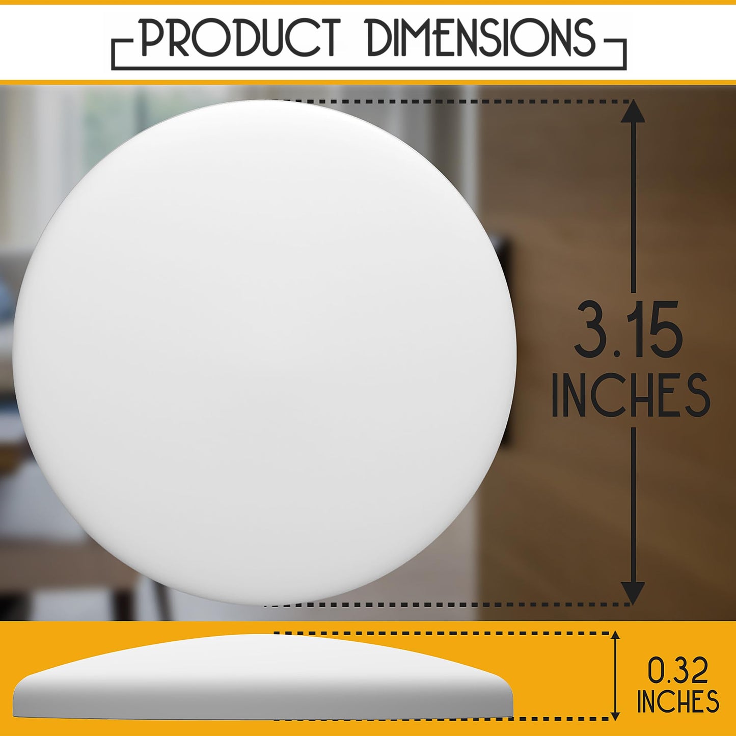 ProStoppr® Door Stoppers - Large 3.15" (8 Pack) - Door Stoppers for Wall with Strong Back Adhesive - Quiet and Shock Absorbent Silicone Wall Protectors from Door Knobs - Protects Every Surface - White