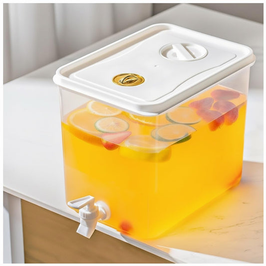 Beverage Drink Dispenser for Fridge, Plastic Beverage Dispenser with Spigot，Juice Container Sealed with Filter Screen，Cold Hot Drink Jug for Halloween Christmas Party Supplies
