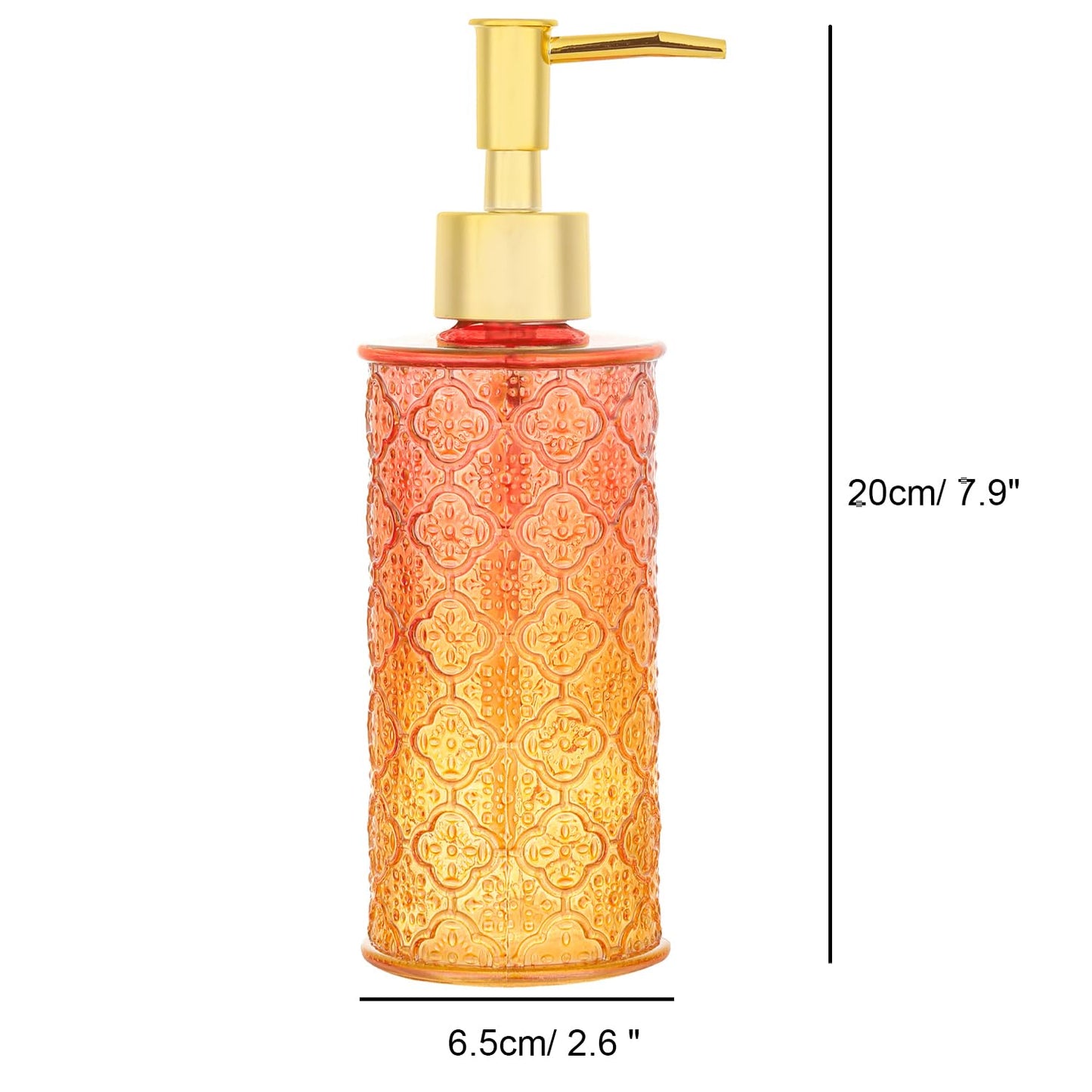 YunNasi Soap Dispenser with Pump, Refillable Liquid Hand Soap Dish Soap Dispensers for Bathroom Counter, Kitchen Sink (RedOrange)