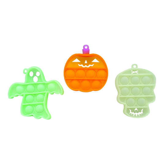 Raymond Geddes Glow-in-The-Dark Halloween Pop 'N' Toys (18 Pack) Sensory Toddler Popper for Relaxing - Fun Halloween Bulk