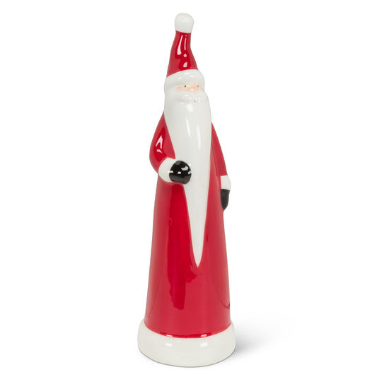 Abbott Collection Standing Santa Decorative Figurine - Ceramic, Red/White (10 inches H)