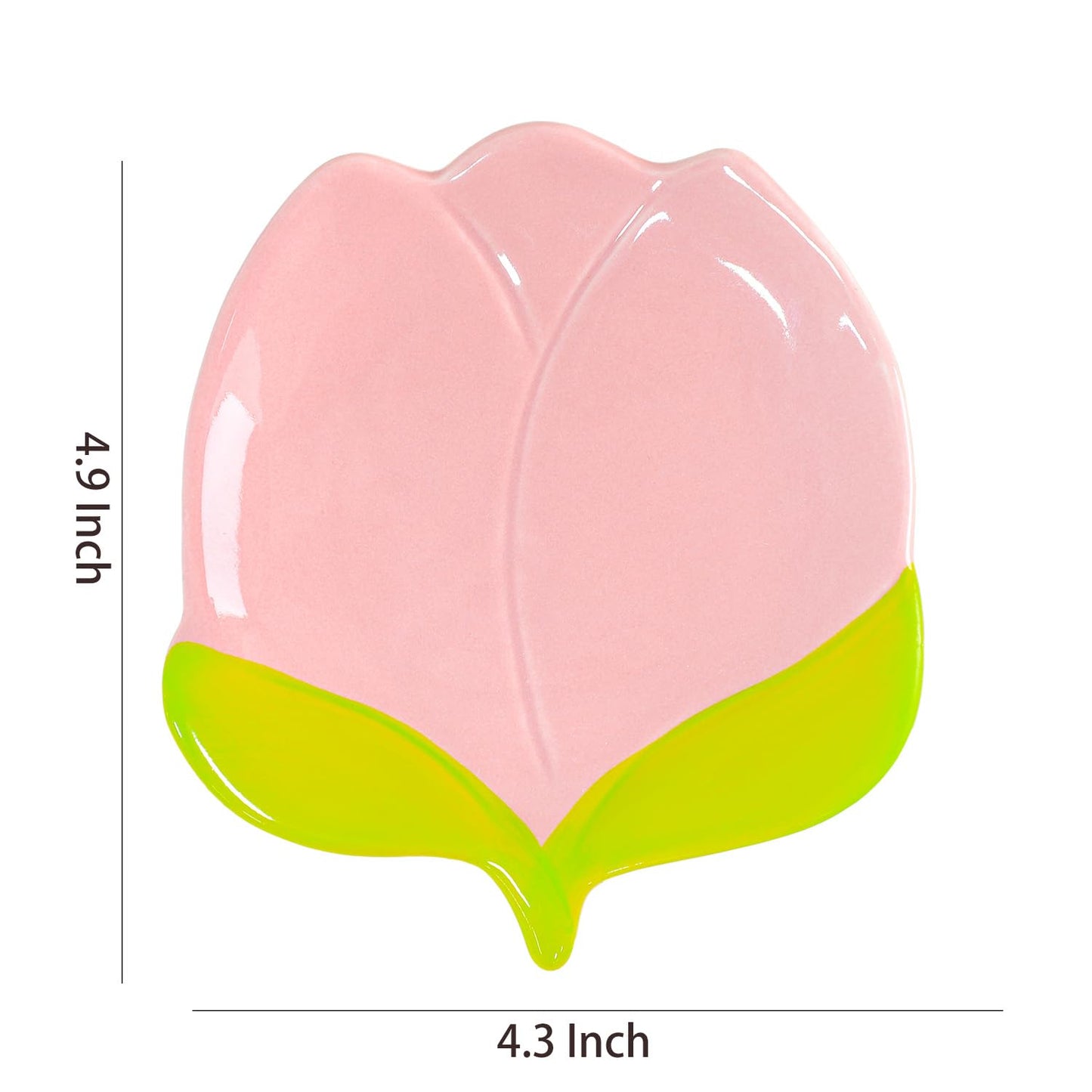 WAIT FLY Lovely Tulip Ceramic Spoon Rest Spoon Holder for Kitchen Counter/Stove Top Stable Utensil Rest-Tulip-1PCS