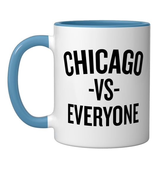 Chicago Vs Everyone T-shirt Halloween Christmas Funny Cool H Ceramic Mug, Blue/White