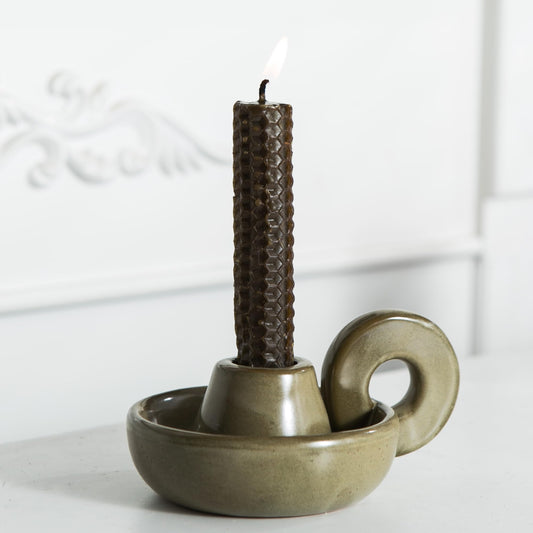 Kendiis Candle Holder Ceramic Candlestick Holder, Candlelight Stand for Spell Candles, Taper Candles, and Incense, Halloween Christmas Dining Room Home Decoration Display