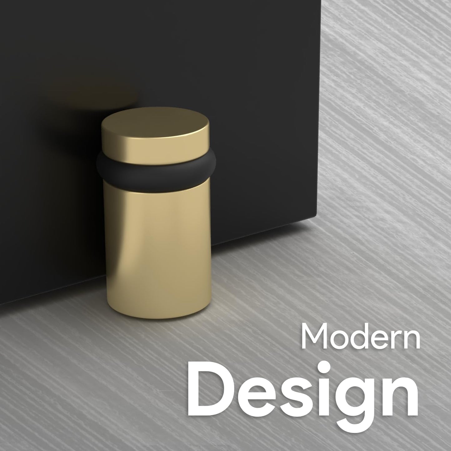 Floor Door Stopper Solid Brass Heavy Duty - Mega Handles, Satin Brass 2in