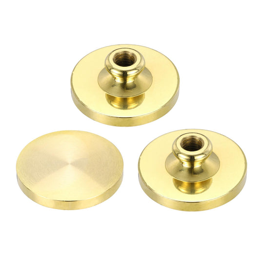 PATIKIL 40mm Blank Wax Seal Stamp, 3 Pack Round Sealing Wax Stamp Vintage Retro Brass Head for Envelope Invitation Cards