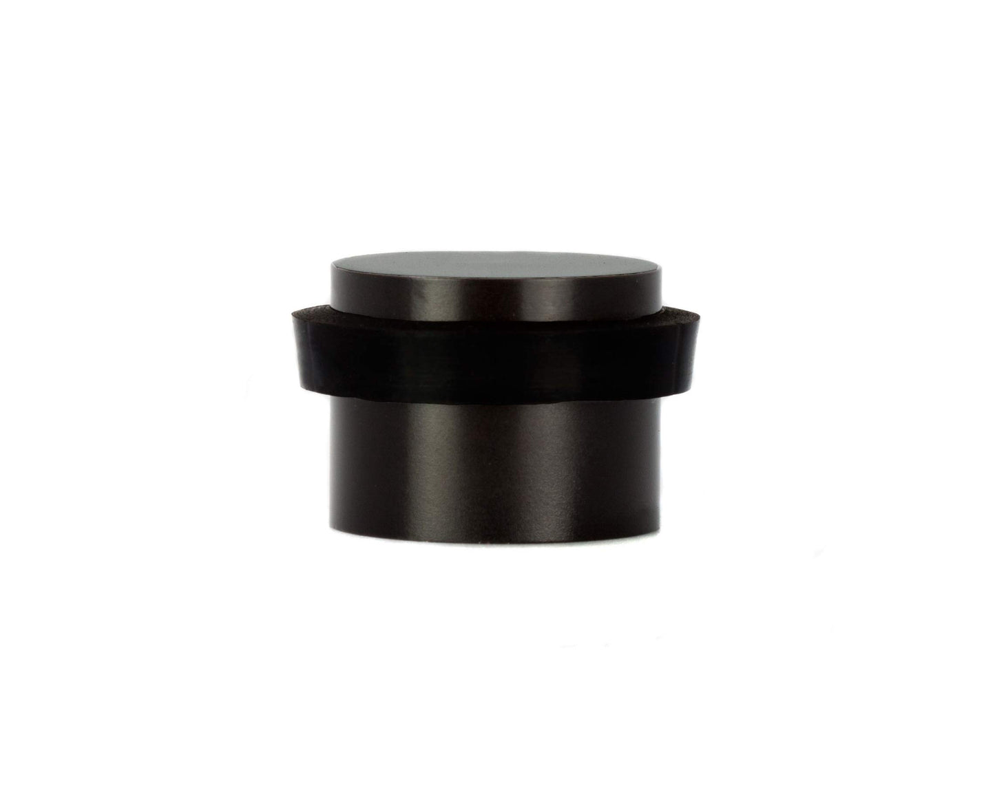 EVI Herrajes | Black Door Stopper - Adhesive Installation - Black Rubber Protector - W=0.94 x H=0.79 Inch Door Stop