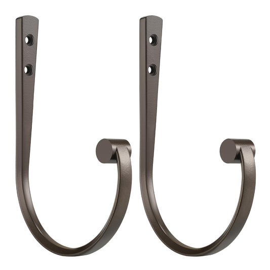 Mayrhyme Curtain Holdbacks 2Pcs,Dark Bronze Barrel Zinc Alloy Curtain Tiebacks,Wall Mounted Curtain Holders for Drapes.