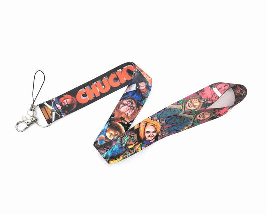 Pinstant Chucky Child's Play Horror Movie Halloween 17.7" Neck Lanyard Keychain Holder ID Badge Mobile Phone Pin Strap
