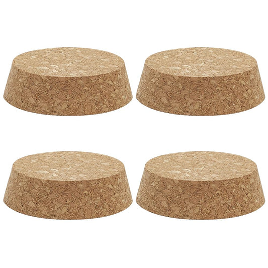 BENECREAT Cork Bottle Stoppers (4 Pack), Tapered Wine Corks for Decorative Bottles, Jars & Crafts, 3.5x3 inch