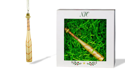 North Star Christmas | Baseball Bat Glass Ornament | Entertainment Collection