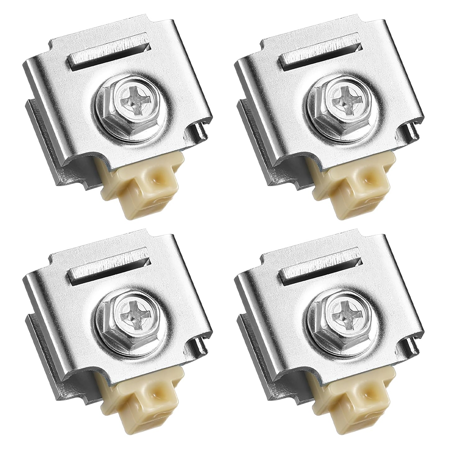 Otoolling 4 Pcs Sliding Door Stop Pocket Door Stopper Track Stop for Bi-Passing Doors