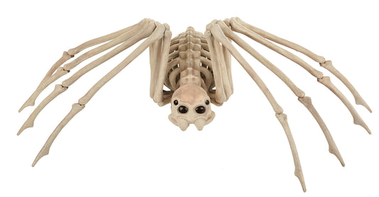 Crazy Bonez Skeleton Spider Halloween Decoration, 20.5 x 12 Inch Bendable Legs, Durable All-Weather Plastic Spooky Prop for Indoor or Outdoor Displays