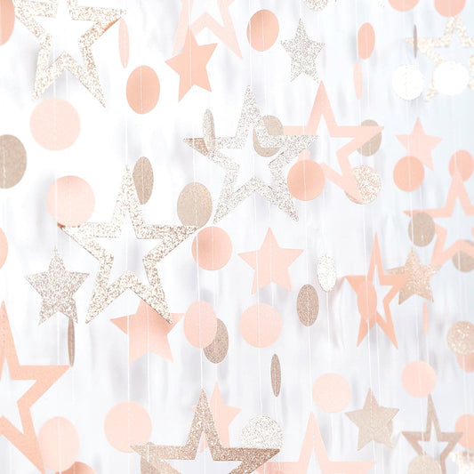 Rose-Gold Peach Star Party-Decoration Garland Lasting Surprise
