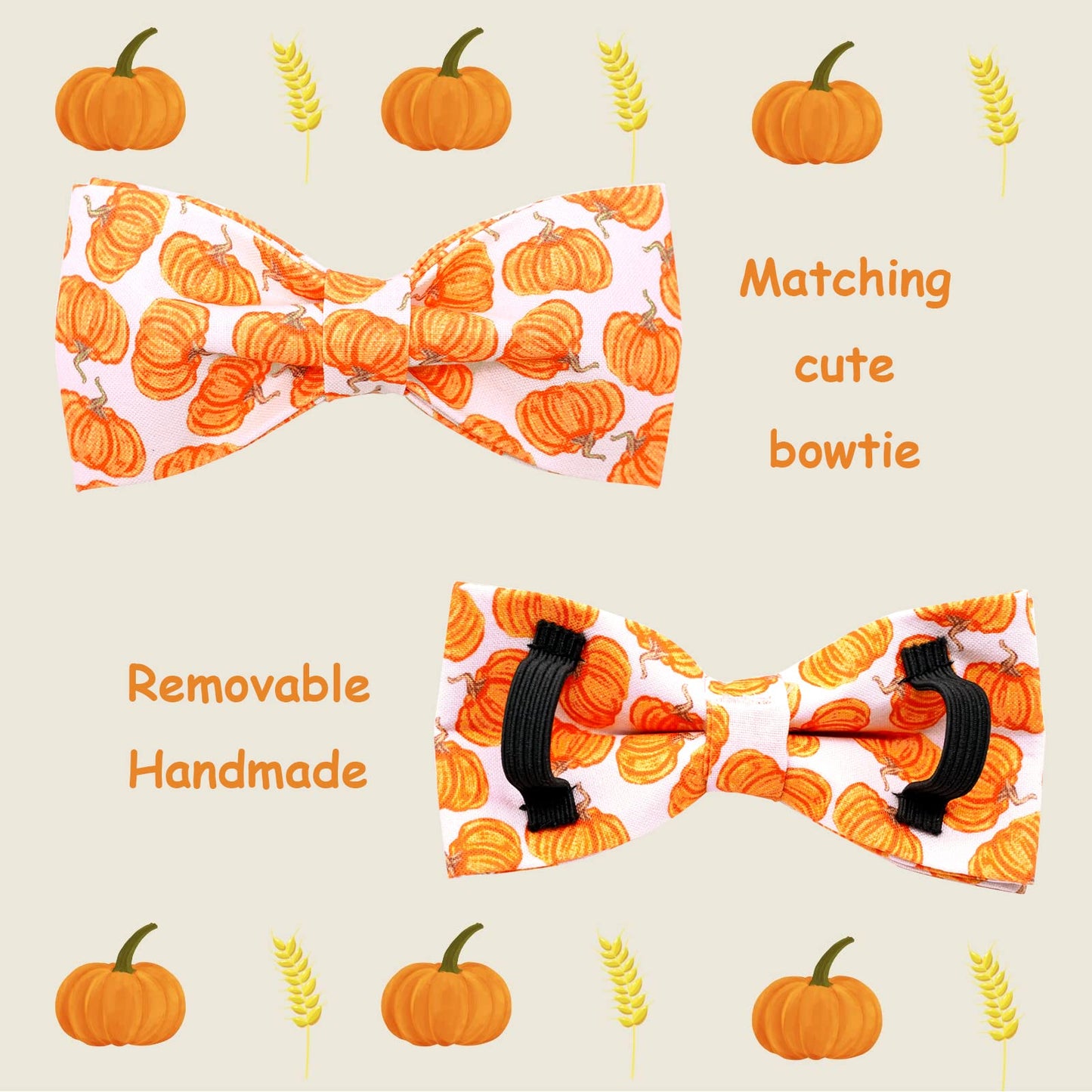 Lionheart Glory Halloween Dog Collars - Adjustable Heavy Duty Bowtie Collar for Large Dogs