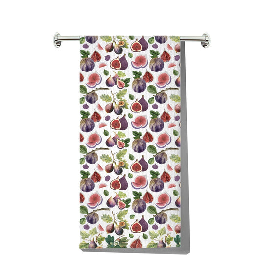 G2TUP Cottagecore Fig Kitchen Towels Fig Lovers Gifts Fig Fruit Gifts Fig Botanical Dish Towels Fig Print Towel (Fig kt)