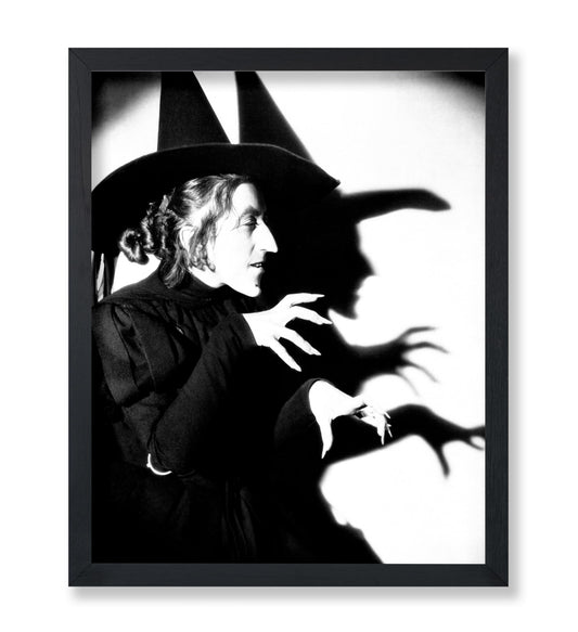 Monem Art Wicked Witch Poster - Wicked Witch of the West Print - Black and White Art - Photography Design - Halloween Print - Bedroom or Office Decor - 8x10 UNFRAMED Wall Decor
