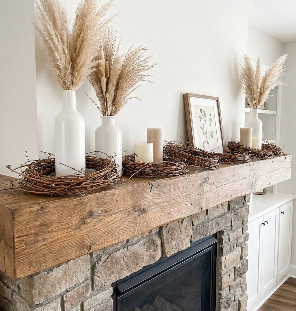 Natural Grapevine Twig Garland, 15ft Rustic Grapevine Wreath Vines for DIY Crafts, Wedding Arch, Farmhouse Wall Decor, Front Door & Garden Garland (15ft)