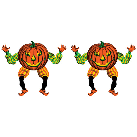 Beistle 2-Pack Vintage Halloween Jointed Goblins, Fall Pumpkin Wall Decorations, Classic Spooky Décor for Haunted Houses and Seasonal Displays, 30”