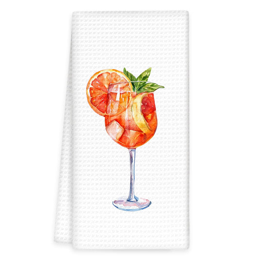 OINDADE Aperol Spritz Gifts Decor Kitchen Towels, Gifts for Aperol Spritz Lovers Hand Towels, AperolSpritz Cocktail Dish Tea Towels for Kitchen Home BarDecor, AperolSpritz Bar Cart Decor, 16x24Inches