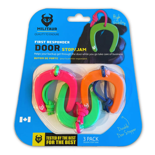 MILITAUR First Responder Door Stop (3 Pack) – Neon, Glow-in-the-Dark