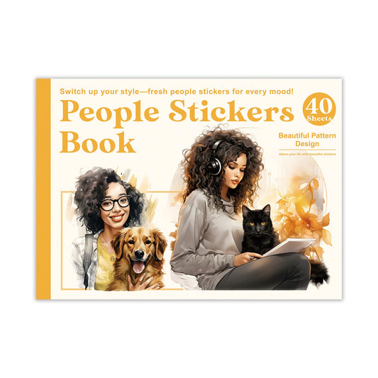 Bomichi Black Girl Sticker Book, 40 Sheets 283 Pcs Journaling Scrapbooking Stickers for Journaling Scrapbooking Bullet Journals Planners Letter Card Making Collage Art Crafts Water Bottle