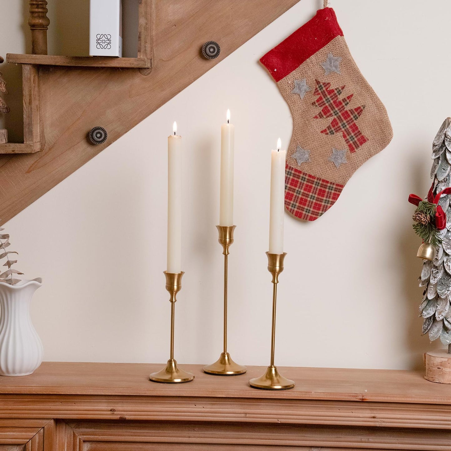 Chill Recipe Candlestick Holders Gold Taper Candle Holders 3 pcs Candle Sticks Holders for Home Decor Table Centerpiece Wedding Housewarming Festival