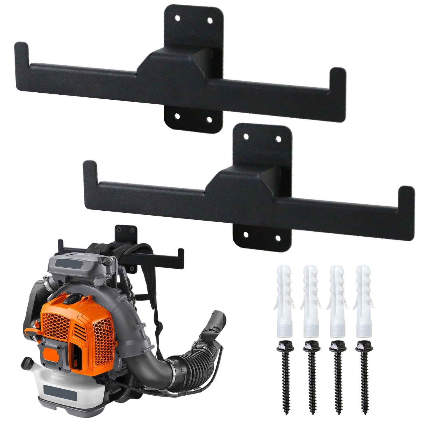 PACEWALKER Backpack Leaf Blower Hanger, Storage Tactical Gear Stand Heary Duty Chainsaw Wall Mount Stand Accessories Garage Organization Storage Heavy Duty Garage Storage Tool Organizer