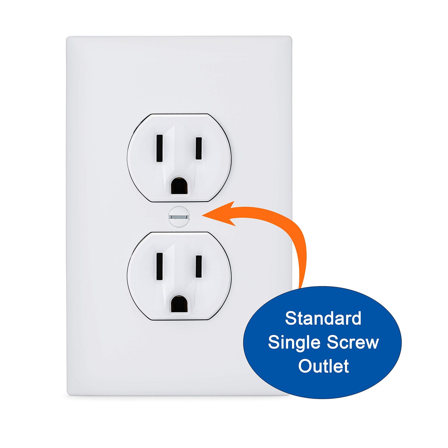 6-Pack Safety Innovations Self-Closing (1Screw) Standard Outlet Covers - An Alternative To Wall Socket Plugs for Child Proofing Outlets, (Espresso)